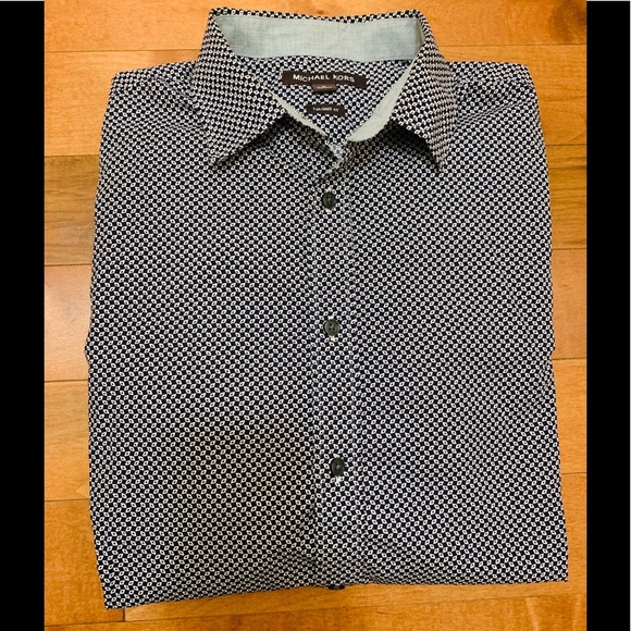 Michael Kors Tailored Fit Button Down Casual Dress Shirt Size Medium - Picture 1 of 2